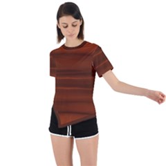 Cinnamon And Rust Ombre Asymmetrical Short Sleeve Sports Tee by SpinnyChairDesigns