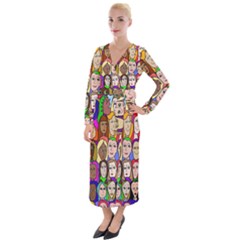 432sisters Velvet Maxi Wrap Dress by Kritter