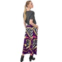 Chain Pattern  Velour Split Maxi Skirt View2