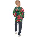 Floral Pink Flowers Kids  Hooded Pullover View2