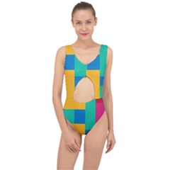 Squares  Center Cut Out Swimsuit by Sobalvarro