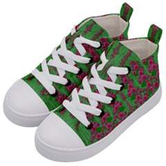 Lianas Of Sakura Branches In Contemplative Freedom Kids  Mid-top Canvas Sneakers by pepitasart