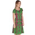 Lianas Of Sakura Branches In Contemplative Freedom Classic Short Sleeve Dress View3