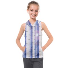 Birch Tree Forest Digital Kids  Sleeveless Hoodie by Mariart