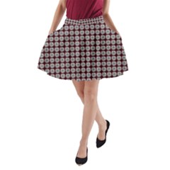 Red Halloween Spider Tile Pattern A-line Pocket Skirt by snowwhitegirl