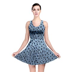 Blue Spotty Pattern Reversible Skater Dress by LoolyElzayat