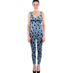 Blue Spotty Pattern One Piece Catsuit by LoolyElzayat