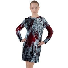 Flamelet Long Sleeve Hoodie Dress by Sparkle