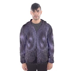 Fractal Flowers Men s Hooded Windbreaker by Sparkle