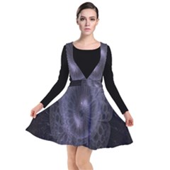 Fractal Flowers Plunge Pinafore Dress by Sparkle