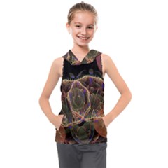 Fractal Geometry Kids  Sleeveless Hoodie by Sparkle