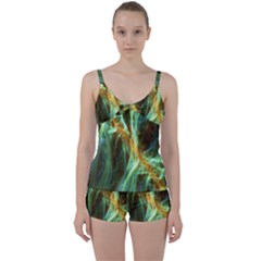 Abstract Illusion Tie Front Two Piece Tankini by Sparkle