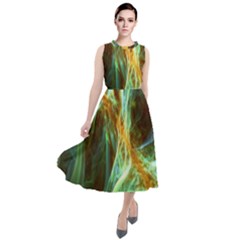 Abstract Illusion Round Neck Boho Dress by Sparkle