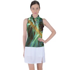 Abstract Illusion Women s Sleeveless Polo Tee by Sparkle