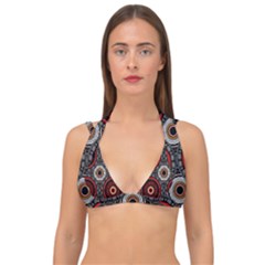 Tribal Aztec Mandala Art Double Strap Halter Bikini Top by tmsartbazaar