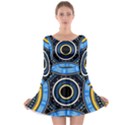 Tribal Zentangle Art Long Sleeve Skater Dress View1