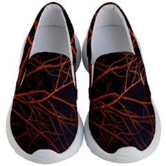 Dark Forest Scene Print Kids Lightweight Slip Ons by dflcprintsclothing