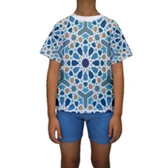 Arabic Geometric Design Pattern  Kids  Short Sleeve Swimwear by LoolyElzayat