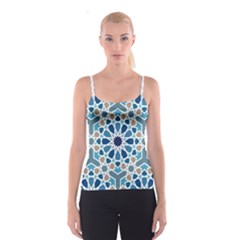 Arabic Geometric Design Pattern  Spaghetti Strap Top by LoolyElzayat