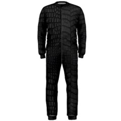 Black Crocodile Skin Onepiece Jumpsuit (men)  by LoolyElzayat