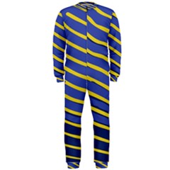 Yellow Blue Stripped Fish Onepiece Jumpsuit (men)  by LoolyElzayat