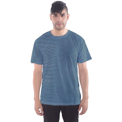 Turquoise Alligator Skin Men s Sport Mesh Tee by LoolyElzayat