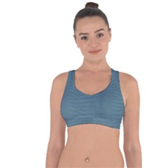 Turquoise Alligator Skin Cross String Back Sports Bra by LoolyElzayat