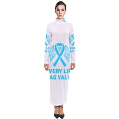 Child Abuse Prevention Support  Turtleneck Maxi Dress by artjunkie