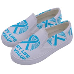 Child Abuse Prevention Support  Kids  Canvas Slip Ons by artjunkie