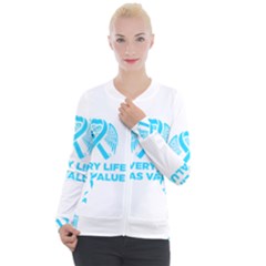 Child Abuse Prevention Support  Casual Zip Up Jacket by artjunkie