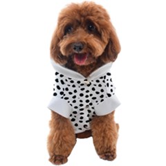  Black And White Seamless Cheetah Spots Dog Coat by LoolyElzayat