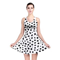  Black And White Seamless Cheetah Spots Reversible Skater Dress by LoolyElzayat