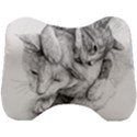 Cat Drawing Art Head Support Cushion View1