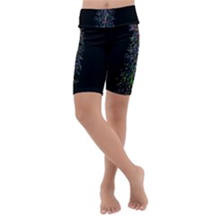 Galaxy Space Kids  Lightweight Velour Cropped Yoga Leggings by Sabelacarlos