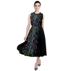 Galaxy Space Round Neck Boho Dress by Sabelacarlos