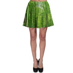 In The Forest The Fullness Of Spring, Green, Skater Skirt by MartinsMysteriousPhotographerShop