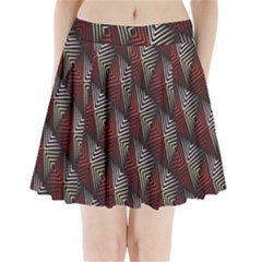 Abstract Zigzag Motif Pleated Mini Skirt by tmsartbazaar