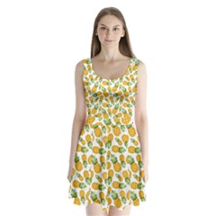 Pineapples Split Back Mini Dress  by goljakoff