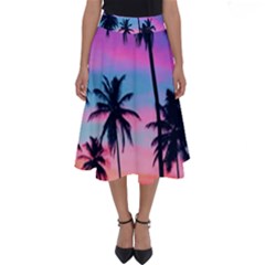 Sunset Palms Perfect Length Midi Skirt by goljakoff