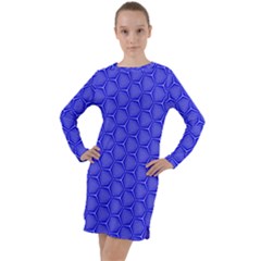 Blue-monday Long Sleeve Hoodie Dress by roseblue