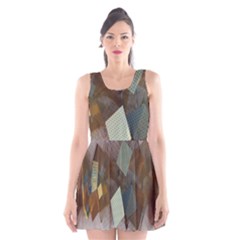 Digital Geometry Scoop Neck Skater Dress by Sparkle