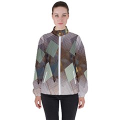 Geometry Diamond Women s High Neck Windbreaker by Sparkle