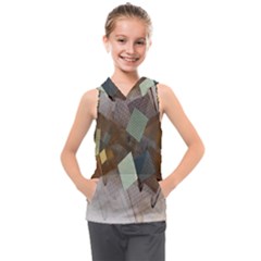 Digital Geometry Kids  Sleeveless Hoodie by Sparkle