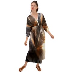 Digital Geometry Grecian Style  Maxi Dress by Sparkle