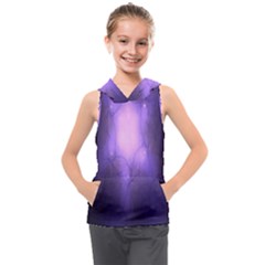 Violet Spark Kids  Sleeveless Hoodie by Sparkle