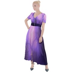 Violet Spark Button Up Short Sleeve Maxi Dress by Sparkle