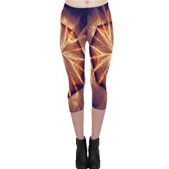 Sun Fractal Capri Leggings  by Sparkle