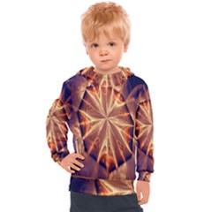 Sun Fractal Kids  Hooded Pullover by Sparkle