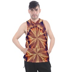 Sun Fractal Men s Sleeveless Hoodie by Sparkle