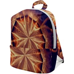 Sun Fractal Zip Up Backpack by Sparkle